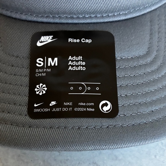 Nike Rise Structured Trucker Cap Hat Smoke Gray S/M Unisex Embroidered Logo - Picture 5 of 7